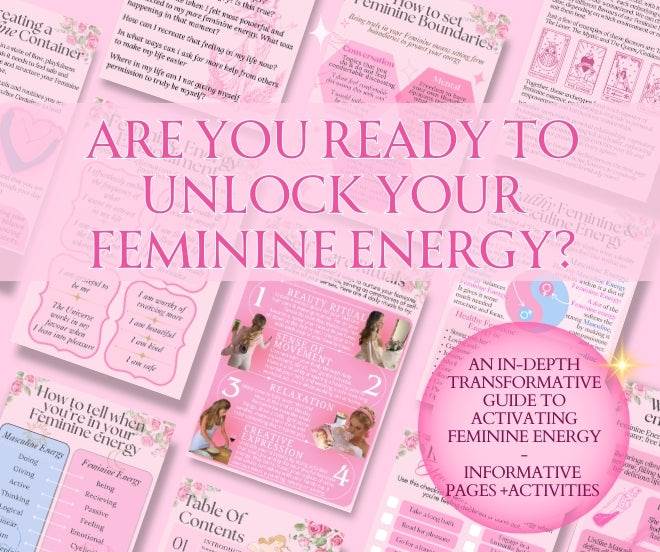 Activate your feminine energy with this transformative beginner guide. Learn how to set healthy boundaries, balance your masculine side and implement feminine self care rituals to life a soft life.